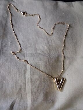 NWOT! V-Shaped Gold Pendant Necklace